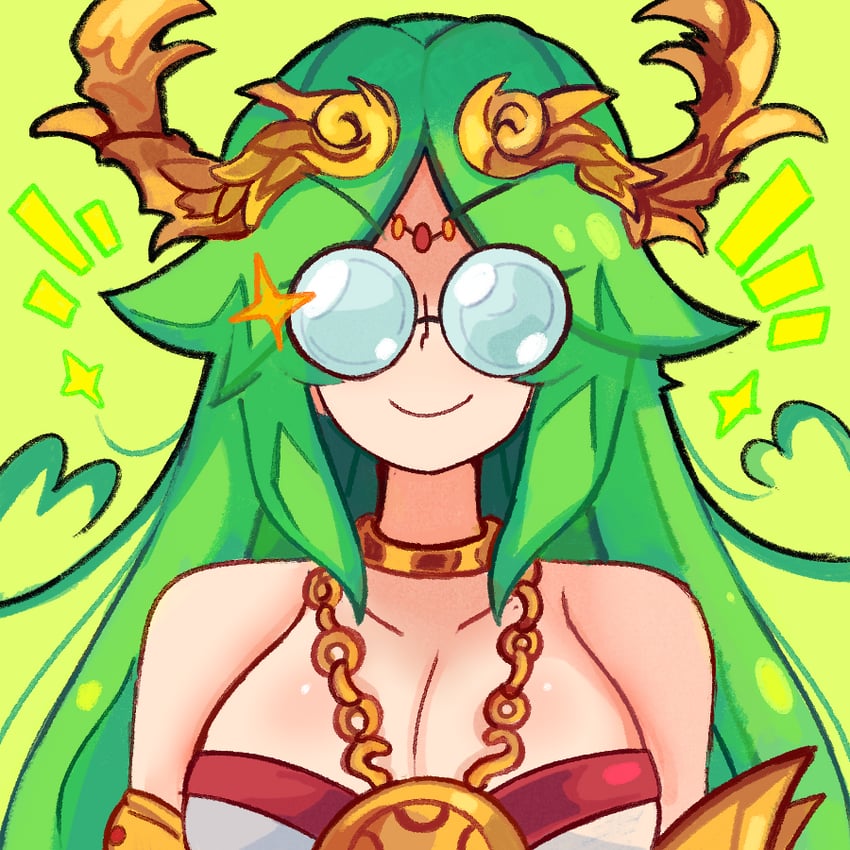 palutena (kid icarus and 1 more) drawn by homriette