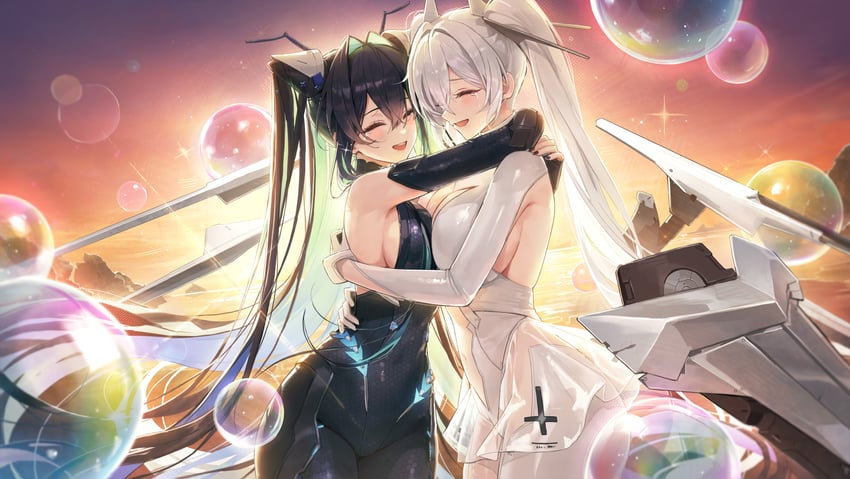 cinderella and little mermaid (goddess of victory: nikke) drawn by meoyo