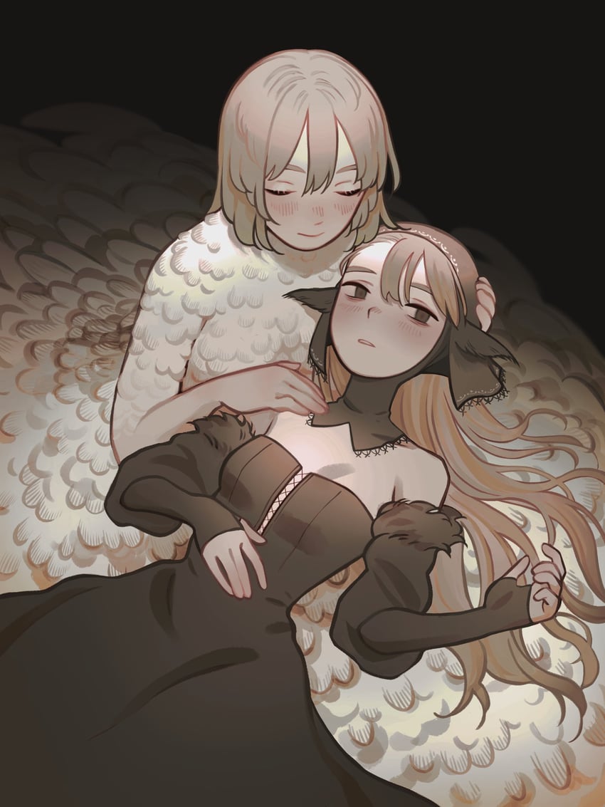 marcille donato and falin touden (dungeon meshi) drawn by kiwibnui