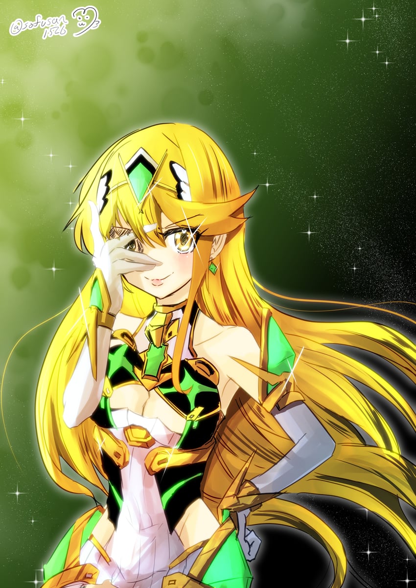mythra (xenoblade chronicles and 1 more) drawn by sofusan1526
