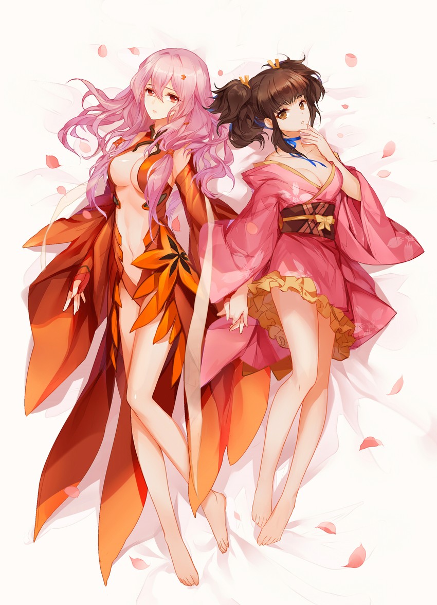 yuzuriha inori and mumei (guilty crown and 1 more) drawn by gekka_nanako