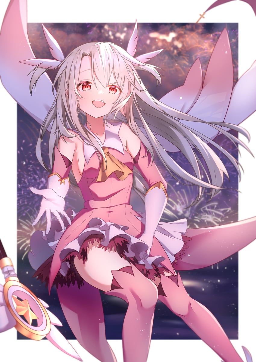 illyasviel von einzbern, prisma illya, and magical ruby (fate and 2 more) drawn by 15144666223