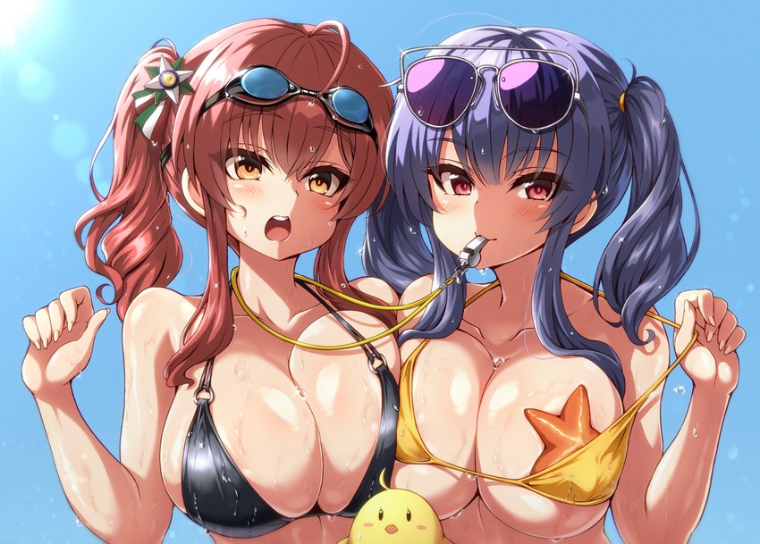 manjuu, zara, and pola (azur lane) drawn by hiraga_daidai