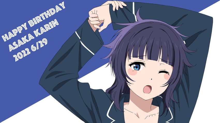 asaka karin (love live! and 1 more) drawn by yokota_takumi
