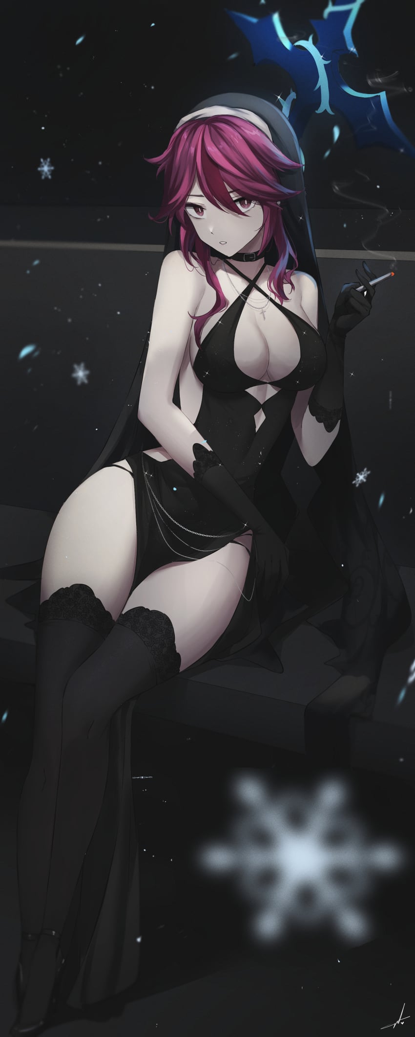 rosaria (genshin impact) drawn by feint721
