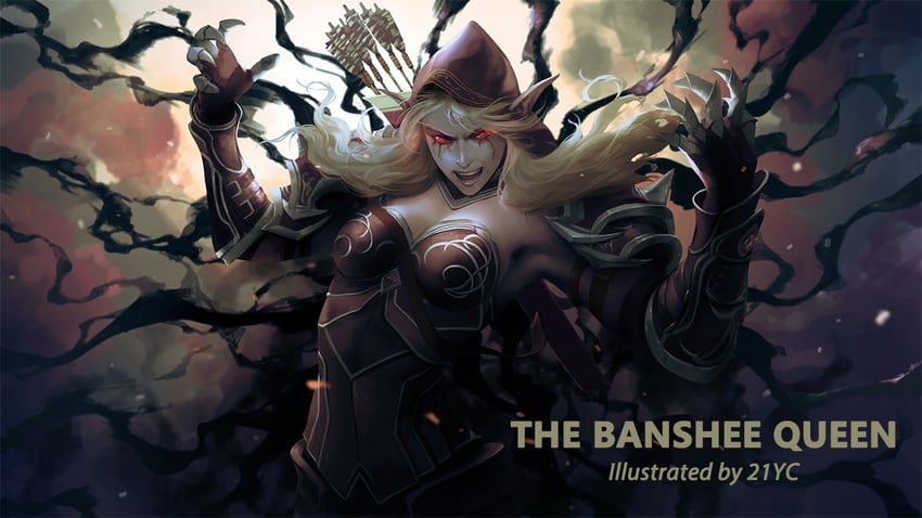 sylvanas windrunner (warcraft and 1 more) drawn by 21yc_(september_breeze)