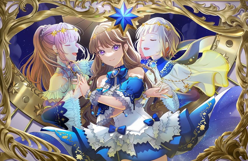 fujishima megumi, otomune kozue, and yugiri tsuzuri (love live! and 1 more)