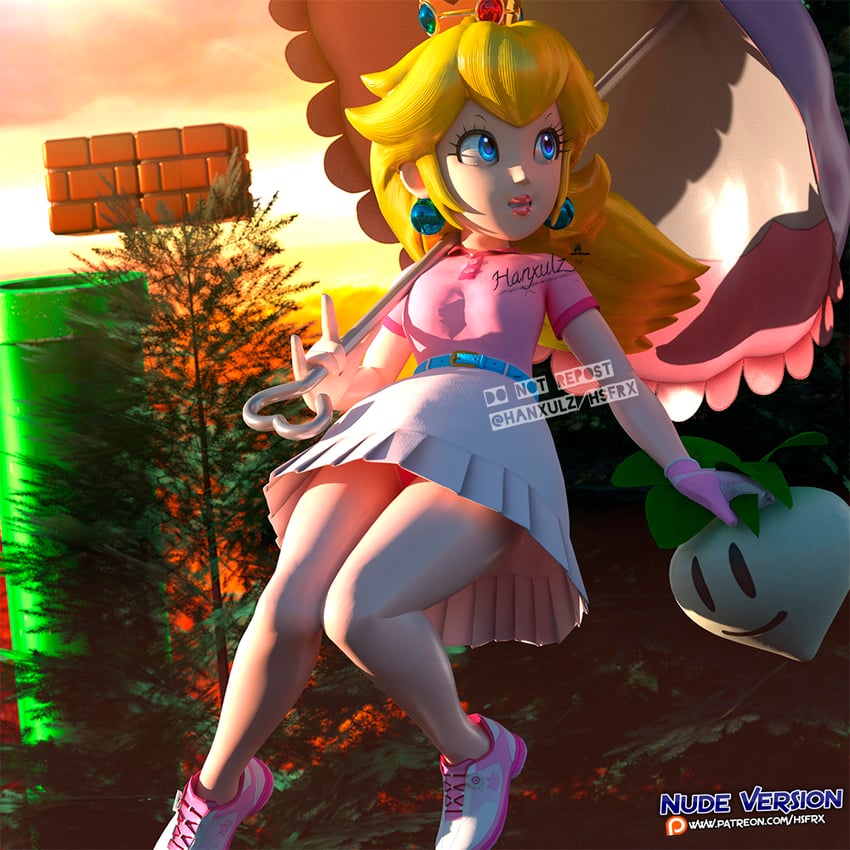 princess peach (mario and 3 more) drawn by hanxulz