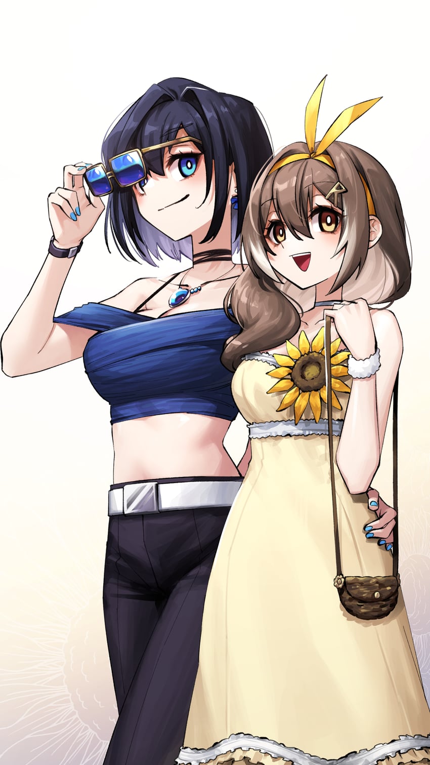 ouro kronii and nanashi mumei (hololive and 1 more) drawn by adarin
