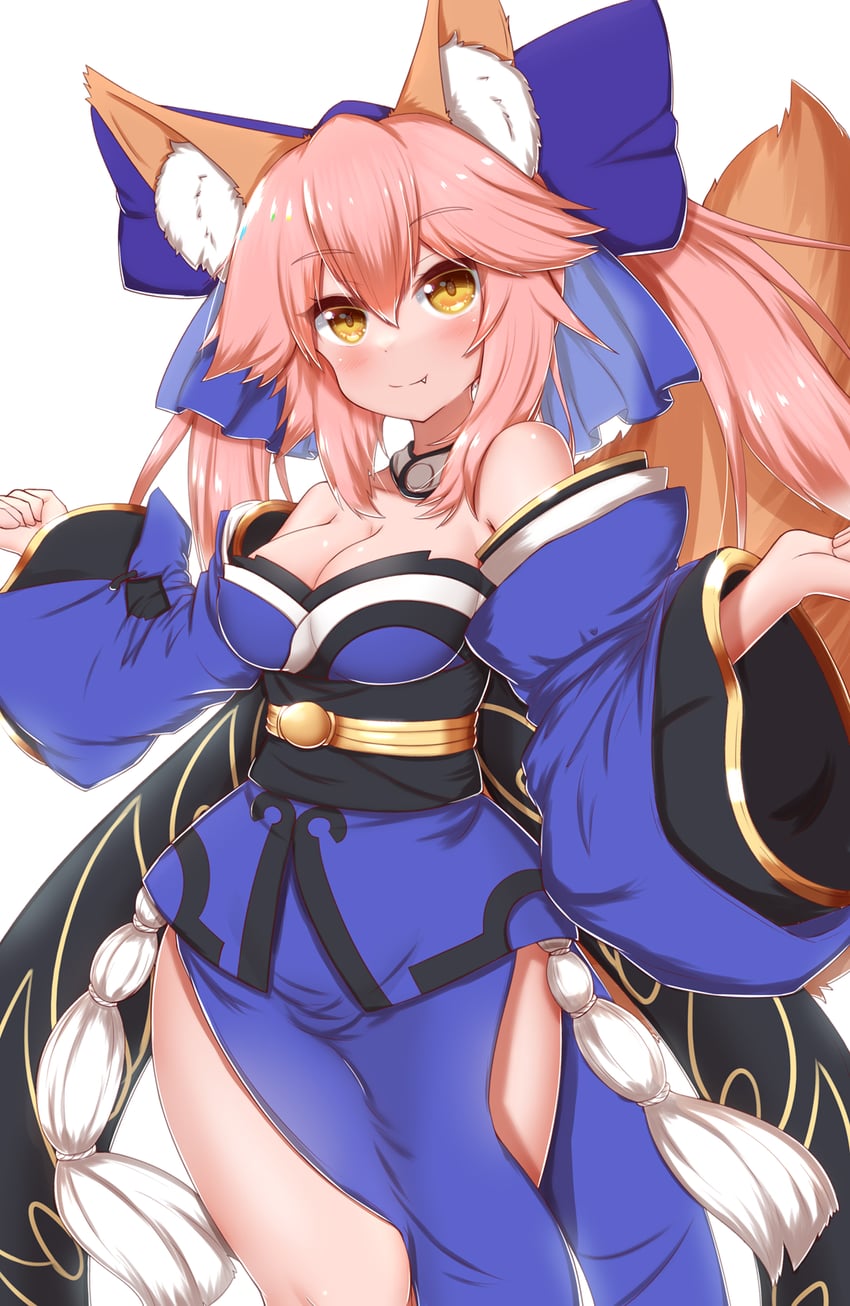 tamamo and tamamo no mae (fate and 1 more) drawn by horokusa_(korai)