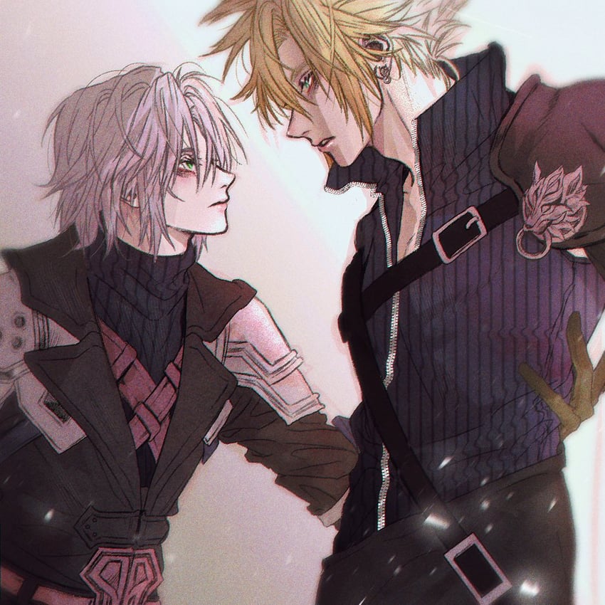 cloud strife, sephiroth, and fenrir (final fantasy and 3 more) drawn by poffg_7