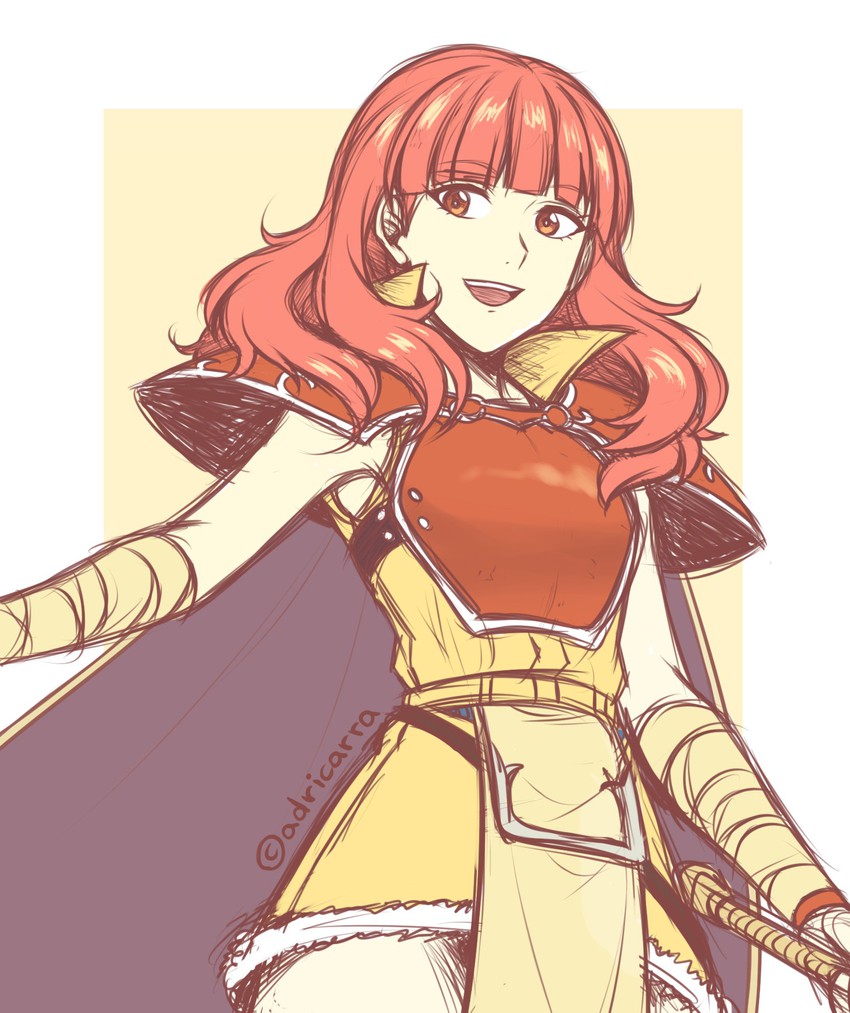 celica (fire emblem and 3 more) drawn by adricarra