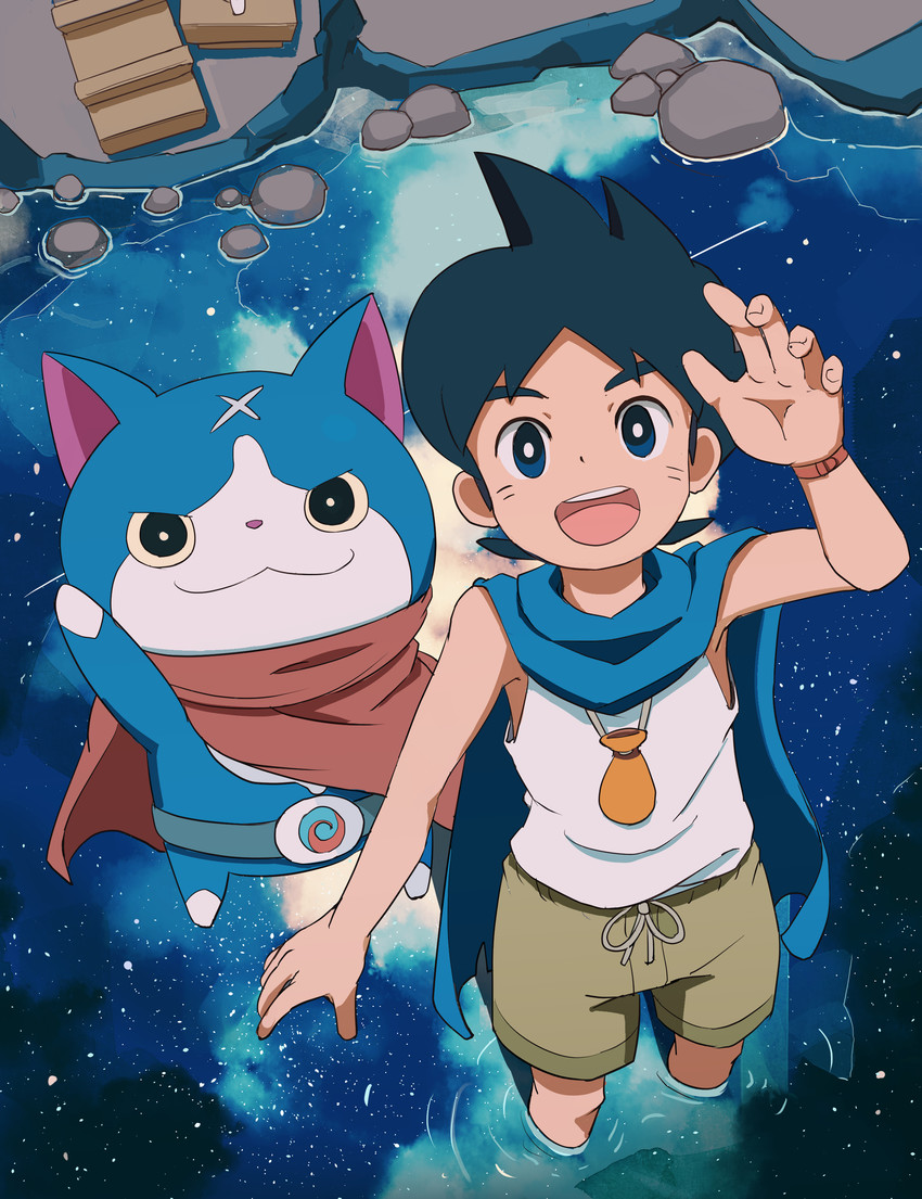 fuyunyan and keizou (youkai watch and 1 more) drawn by besuyama