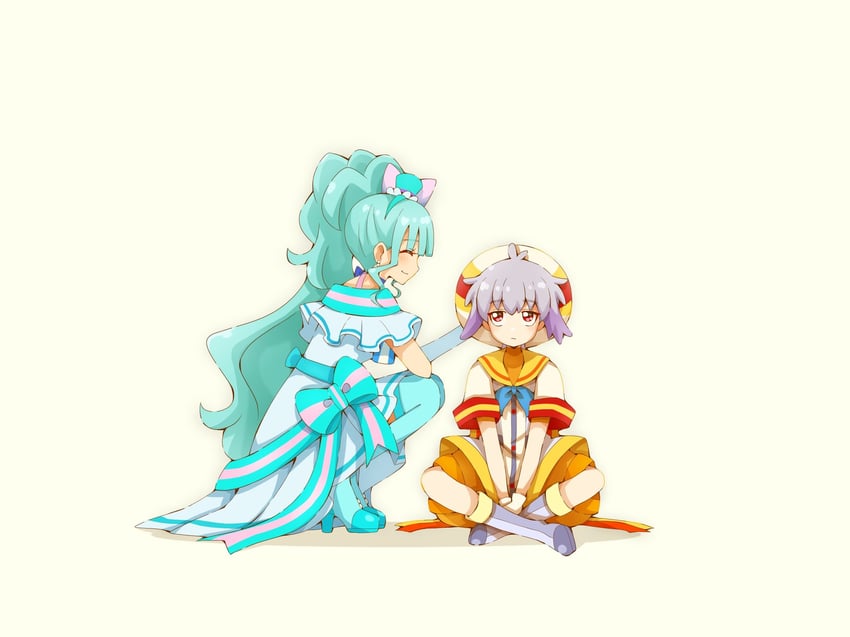 nekoyashiki mayu, cure lillian, and toyama daifuku (precure and 1 more) drawn by yuu13