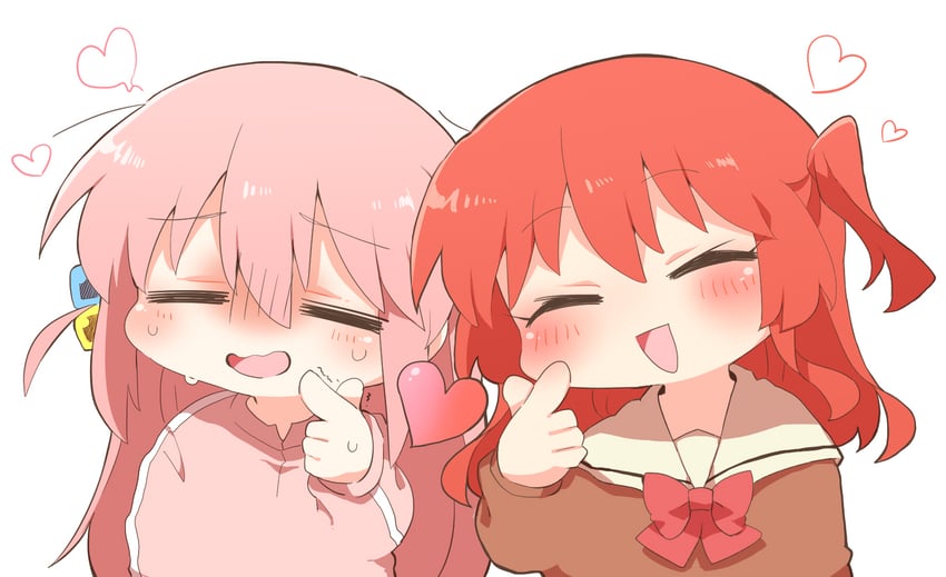 gotoh hitori and kita ikuyo (bocchi the rock!) drawn by rebecca_(keinelove)
