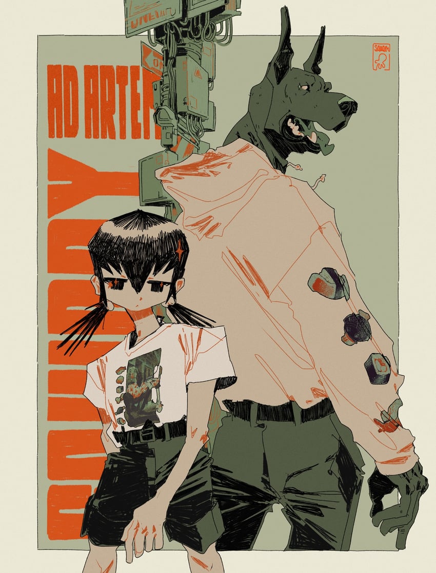 grey and enola (original) drawn by big_squid_man