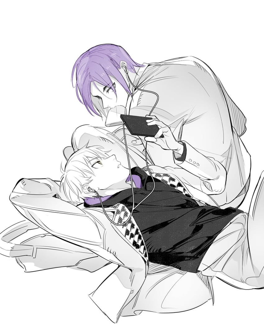 nagi seishirou and mikage reo (blue lock) drawn by gwillarmy