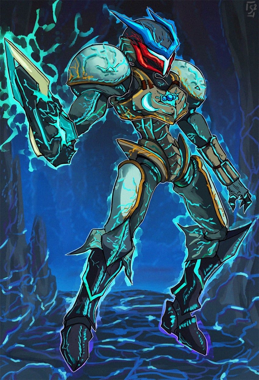 fierce deity and dark samus (the legend of zelda and 4 more) drawn by stoic_seraphim