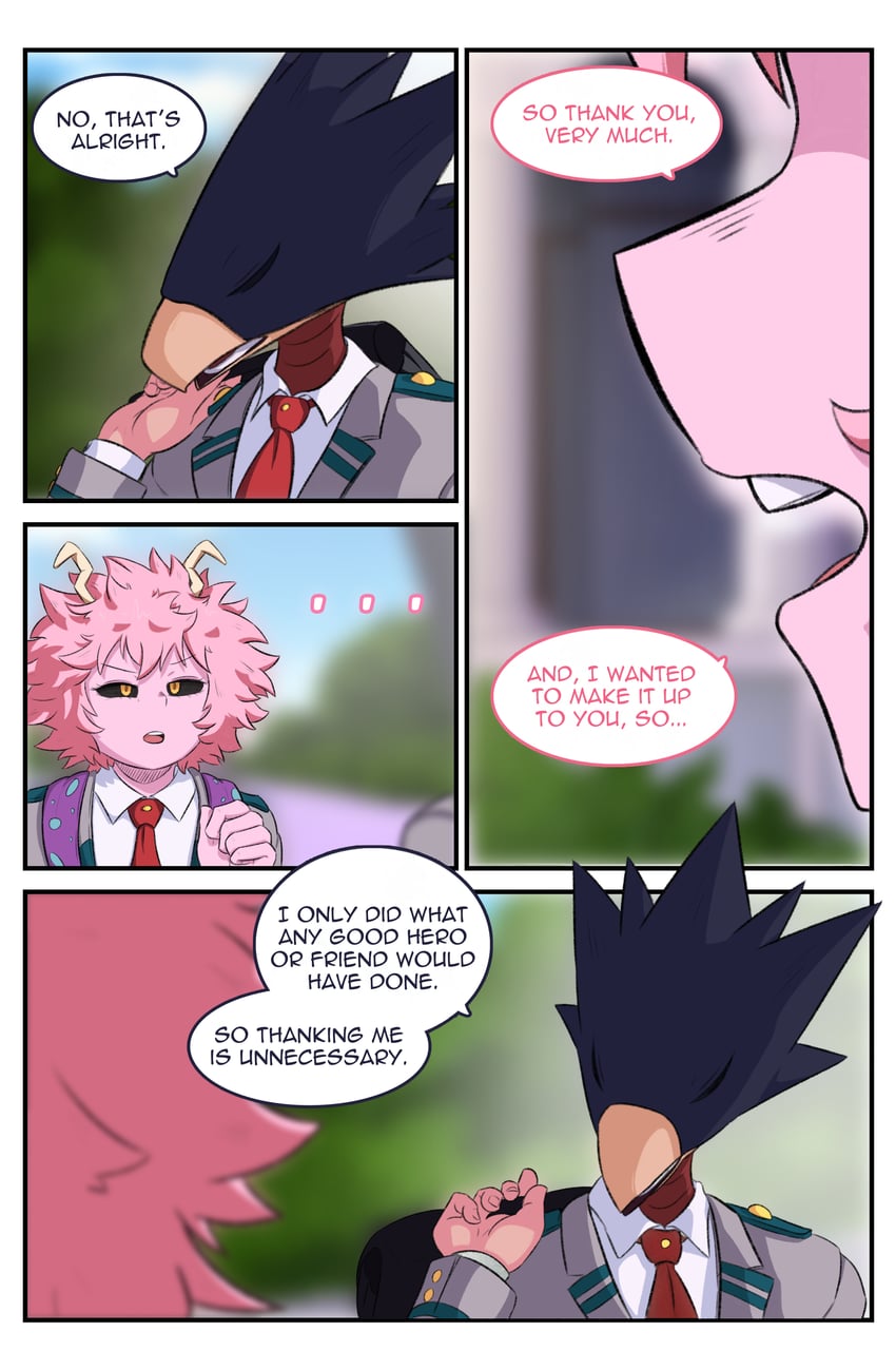 ashido mina and tokoyami fumikage (boku no hero academia) drawn by greatm8
