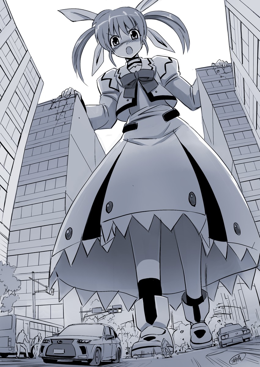 takamachi nanoha (lyrical nanoha and 1 more) drawn by seo_tatsuya