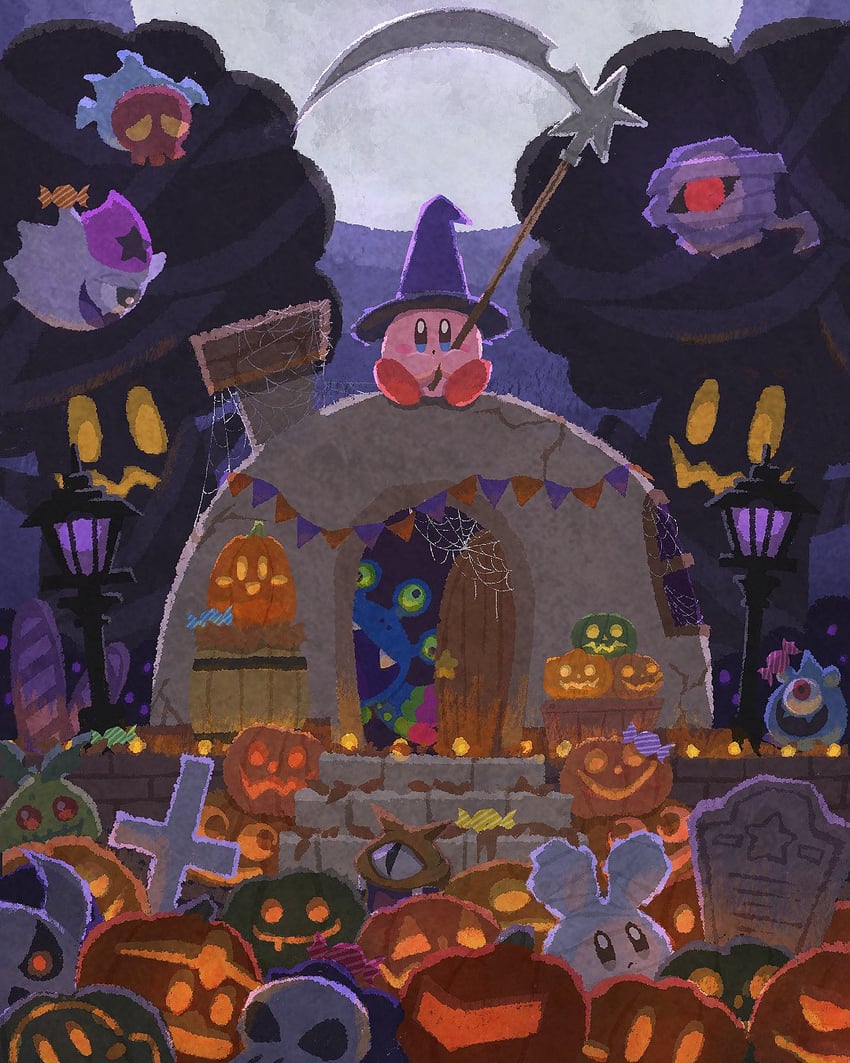 kirby, meta knight, waddle dee, king dedede, gooey, and 11 more (kirby) drawn by miclot