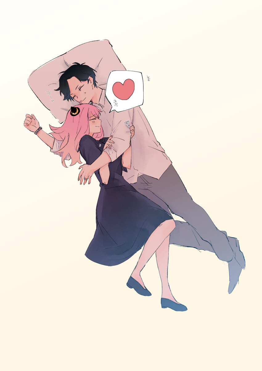 anya and damian desmond (spy x family) drawn by bi7oj