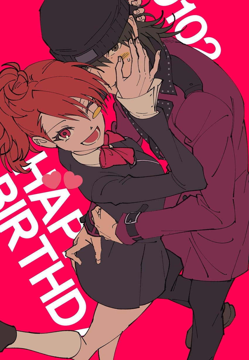 shiomi kotone and aragaki shinjirou (persona and 2 more) drawn by pprr14599