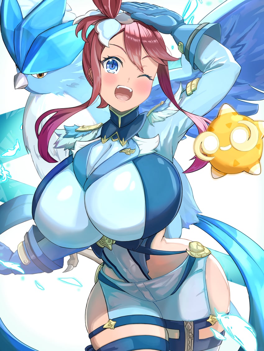 skyla, articuno, and minior (pokemon and 1 more) drawn by hizakake