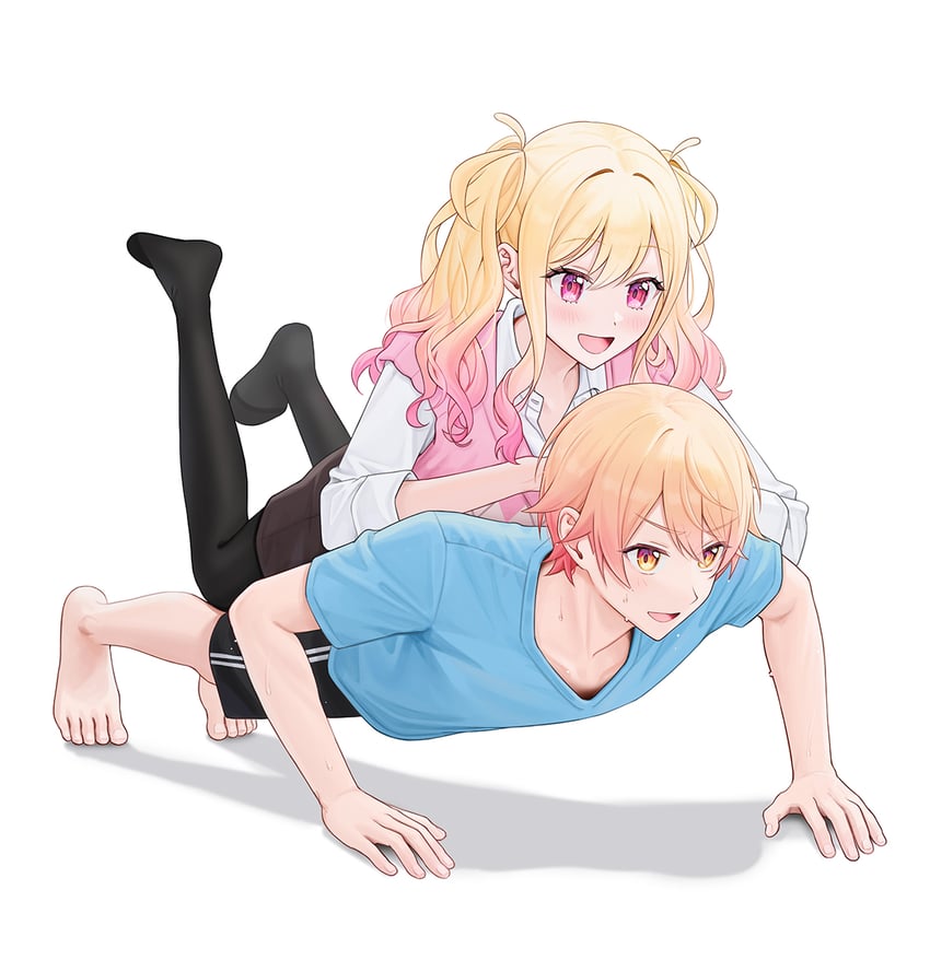 tenma tsukasa and tenma saki (project sekai) drawn by 2_(tsvf3235)