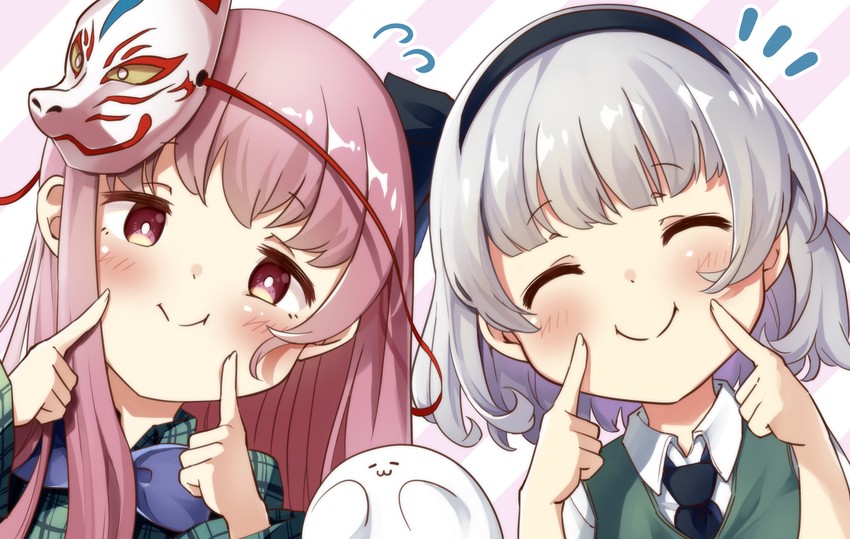 konpaku youmu and hata no kokoro (touhou) drawn by pegashi