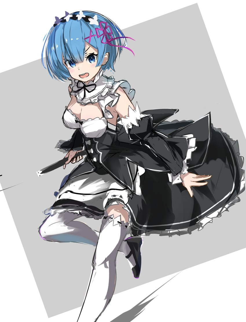 rem (re:zero kara hajimeru isekai seikatsu) drawn by spice_mega
