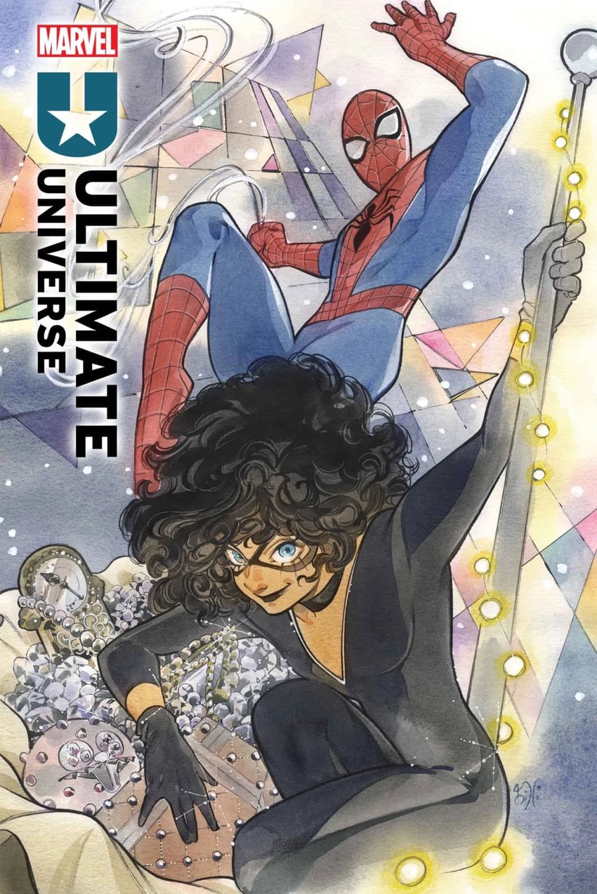 spider-man, peter parker, and black cat (marvel and 2 more) drawn by peach_momoko