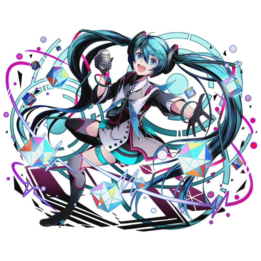 hatsune miku and magical mirai miku (vocaloid and 3 more) drawn by ucmm