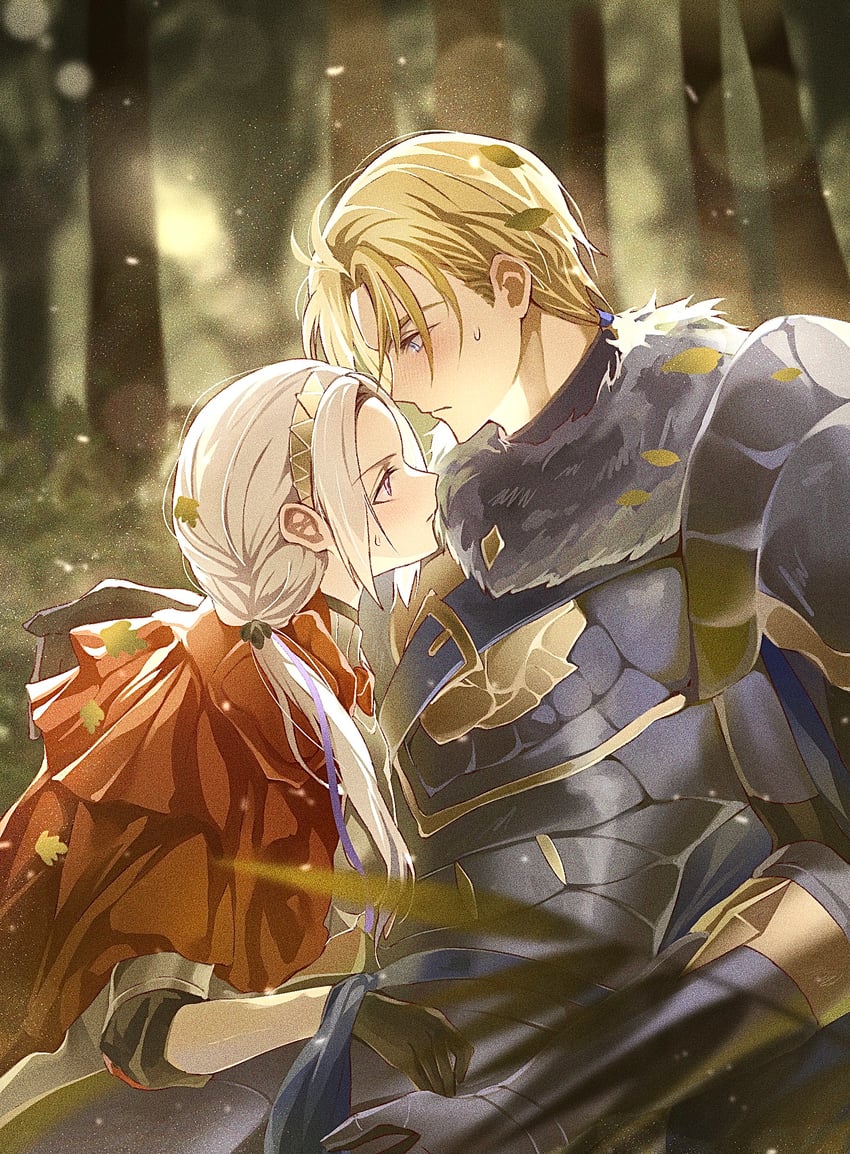 edelgard von hresvelg and dimitri alexandre blaiddyd (fire emblem and 2 more) drawn by soma_otakuu