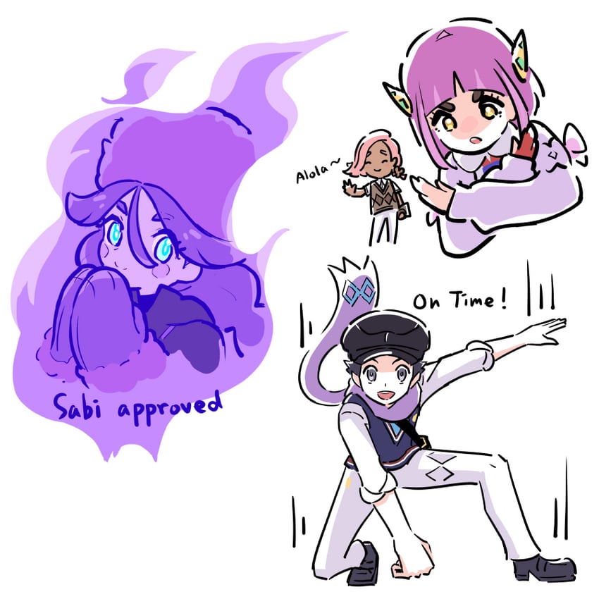 lacey, sabi, ilima, and rei (pokemon and 4 more) drawn by ffccll
