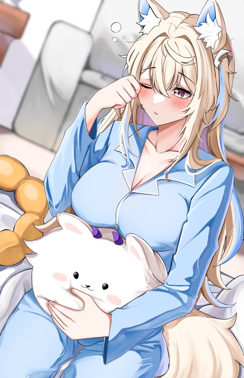 fuwawa abyssgard (hololive and 1 more) drawn by rissa_(user_chiwa2385)