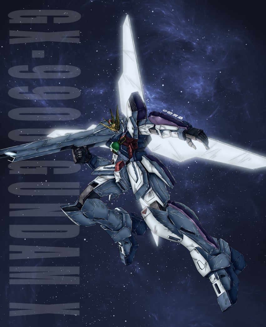 gundam x (gundam and 1 more) drawn by kainansang