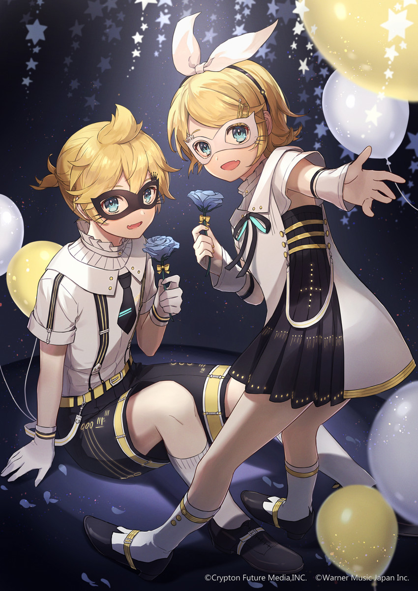kagamine rin and kagamine len (vocaloid and 1 more) drawn by ashika_(yftcc948)