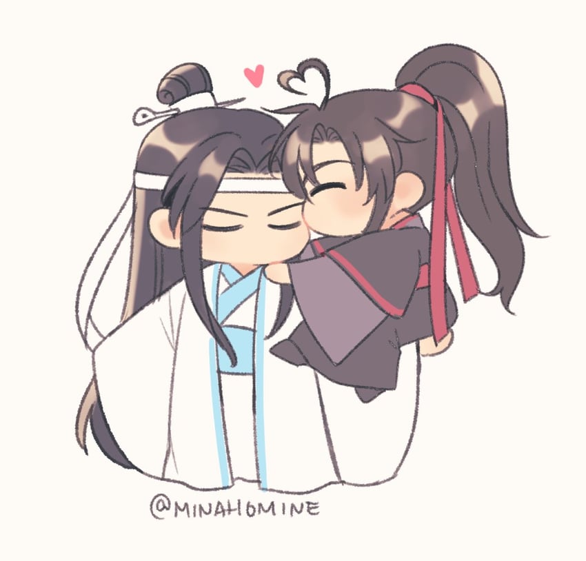 wei wuxian and lan wangji (modao zushi) drawn by minataka94