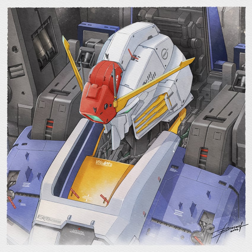 ex-s gundam (gundam and 1 more) drawn by boris_(borisasf)