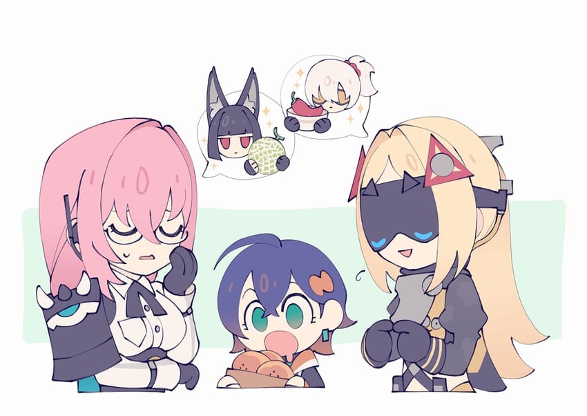hoshimi miyabi, belle, tsukishiro yanagi, trigger, and soldier 11 (zenless zone zero) drawn by ranta000