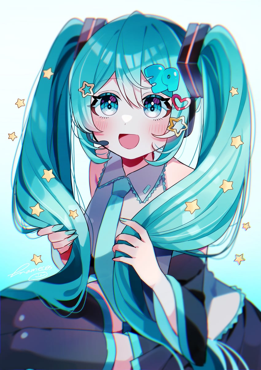 hatsune miku (vocaloid) drawn by mamec0s | Danbooru