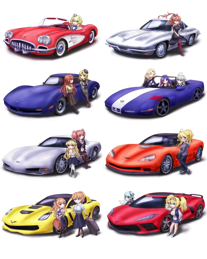 iowa, atlanta, saratoga, gambier bay, fletcher, and 9 more (kantai collection) drawn by shunaberu