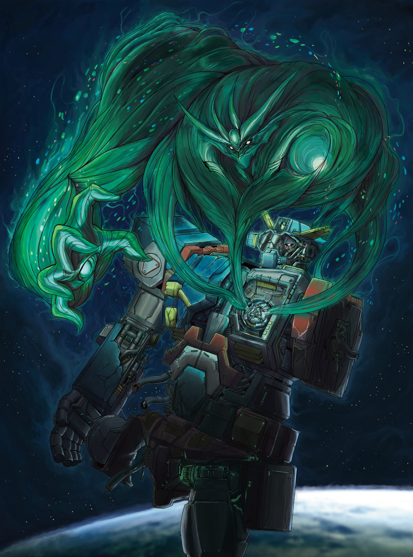 srx and banpreios (super robot wars and 2 more) drawn by k1kai