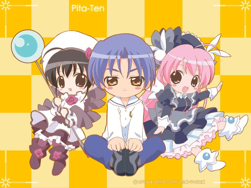 misha, shia, and higuchi kotarou (pita ten) drawn by sakai_kyuuta