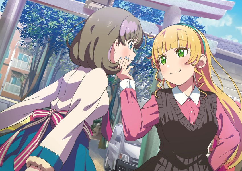 heanna sumire and tang keke (love live! and 1 more) drawn by aozora_aoi