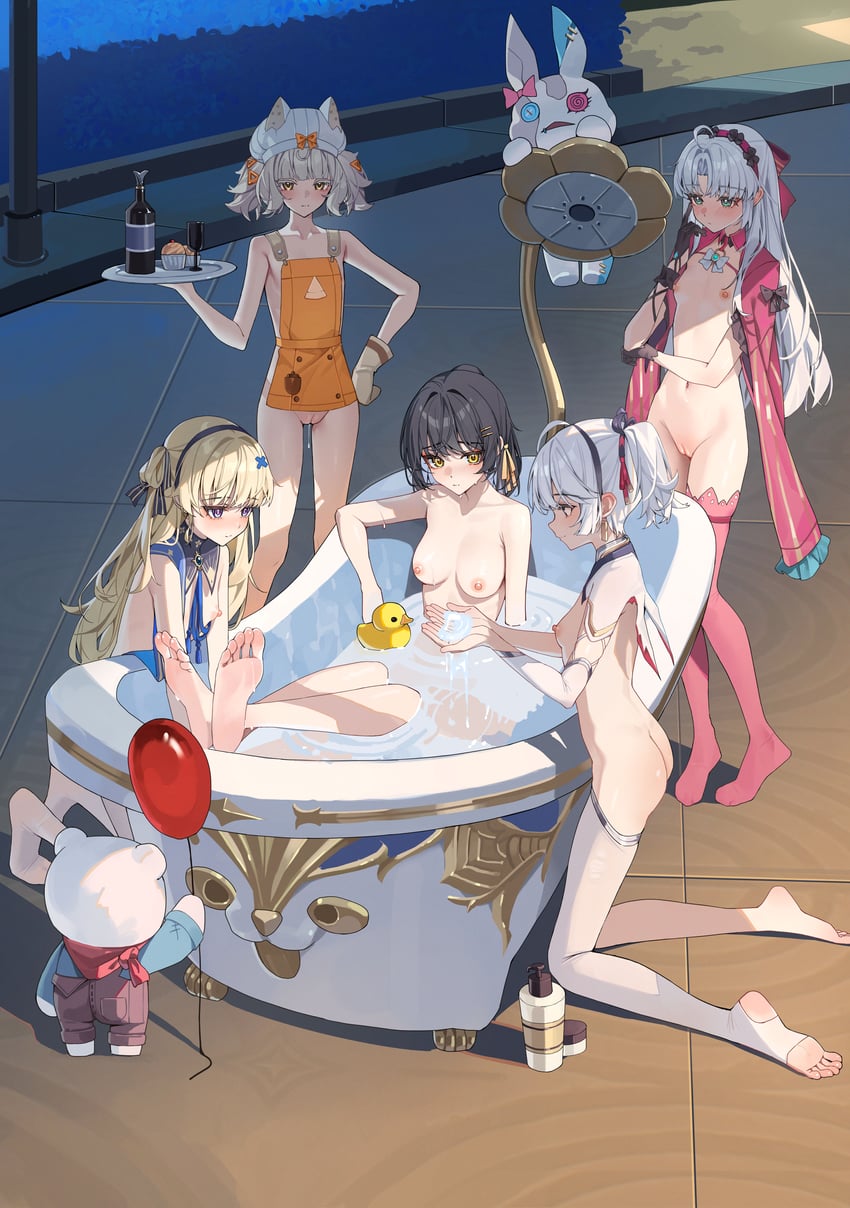 rover, female rover, camellya, phoebe, carlotta, and 1 more (wuthering waves) drawn by xiao_lin_jiu