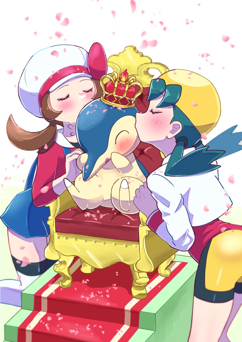 lyra, kris, and cyndaquil (pokemon and 2 more) drawn by sheyona