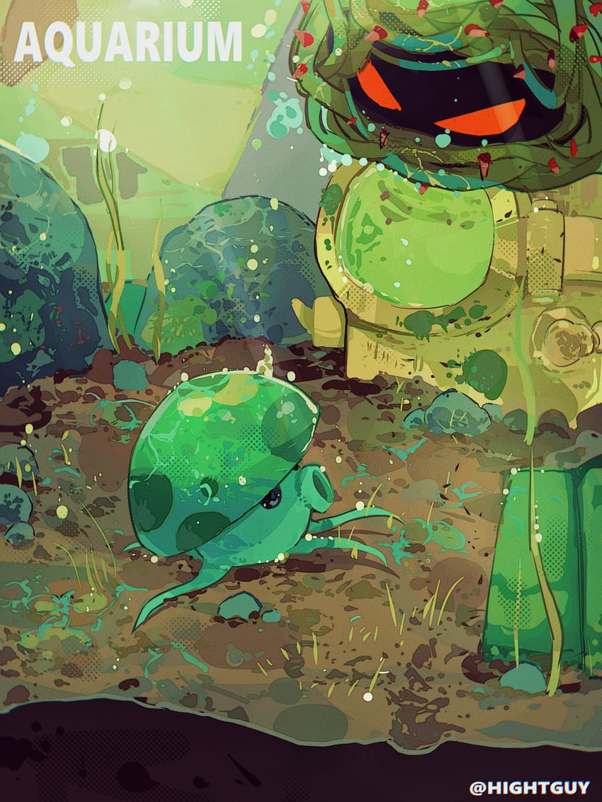 tangle kelp and sea-shroom (plants vs. zombies) drawn by hightguy