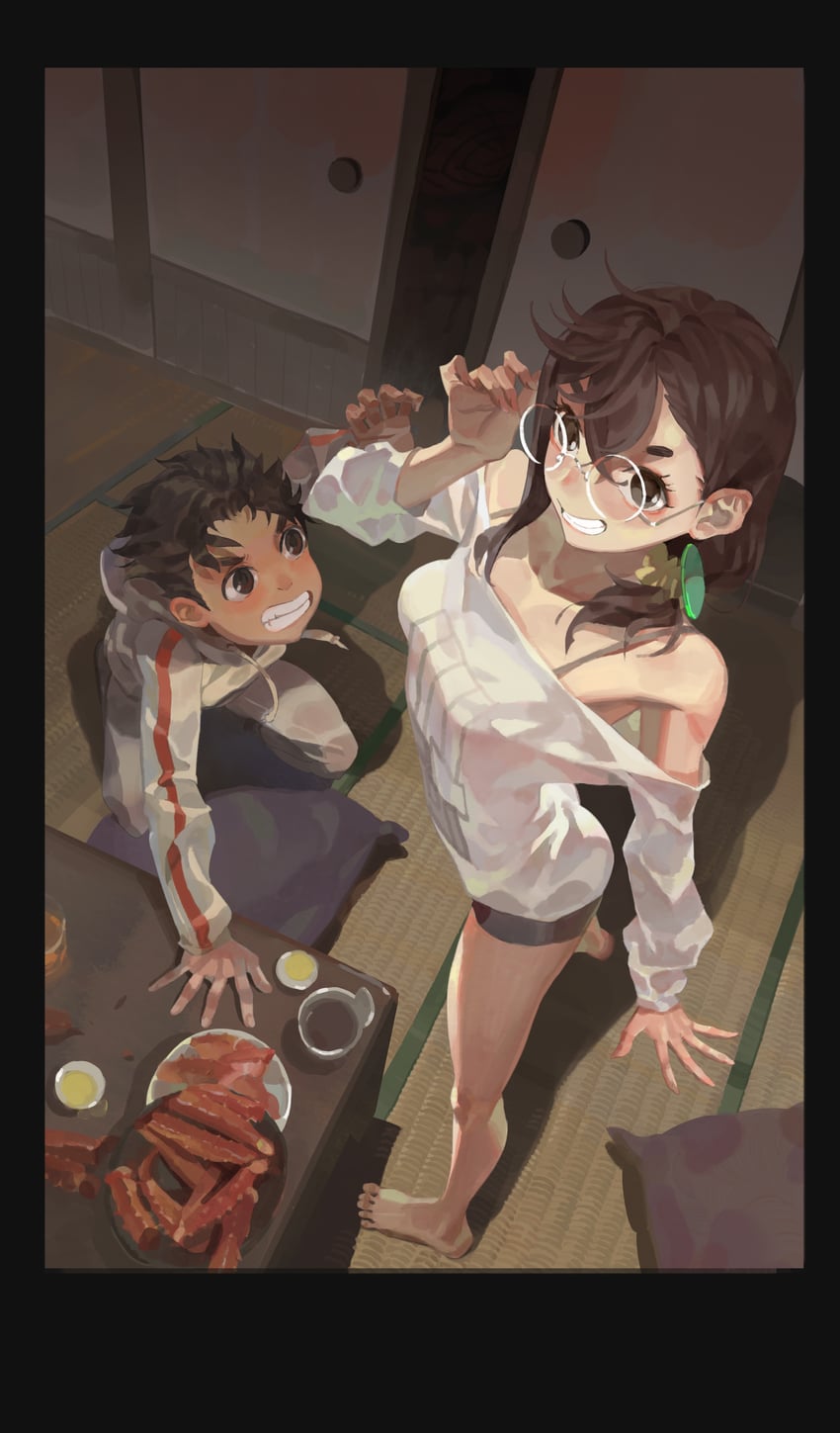 ayase momo and takakura ken (dandadan) drawn by ts_psi_vczzxvc